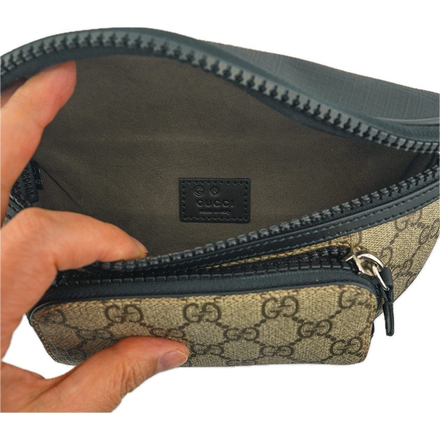 Gucci Unisex GG Supreme Belt Bag Beige Canvas 152163687 thumbnail 20