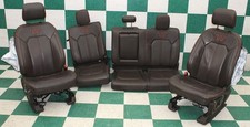 16 F150 Crew Wear King Ranch Brown Leather Heat Cool Buckets Backseat Seats