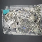 20+ Piece Jewelry Mystery Bag Lot Silver-Tone Wearable Vintage & Modern - Jar