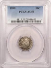 1898 Barber Dime 10C, PCGS AU53 About Uncirculated, Toned