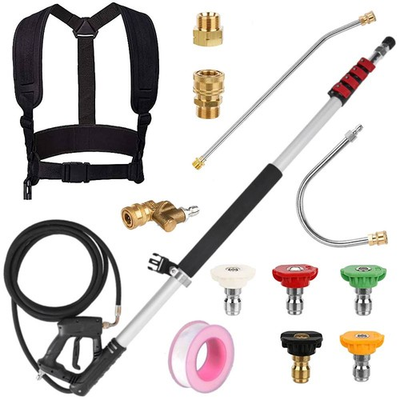 #ad 24FT Telescoping Pressure Washer 4000PSI with 5 Spray Nozzle for Roof Washing $99.99