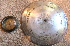 VITAGE 1800   2  BRASS PIECES FOR  ANTIQUE BAROMETER REPAR REPLACEMENTS GOOD CON