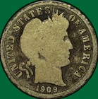 1909-D Barber Dime Good G Coin #38848