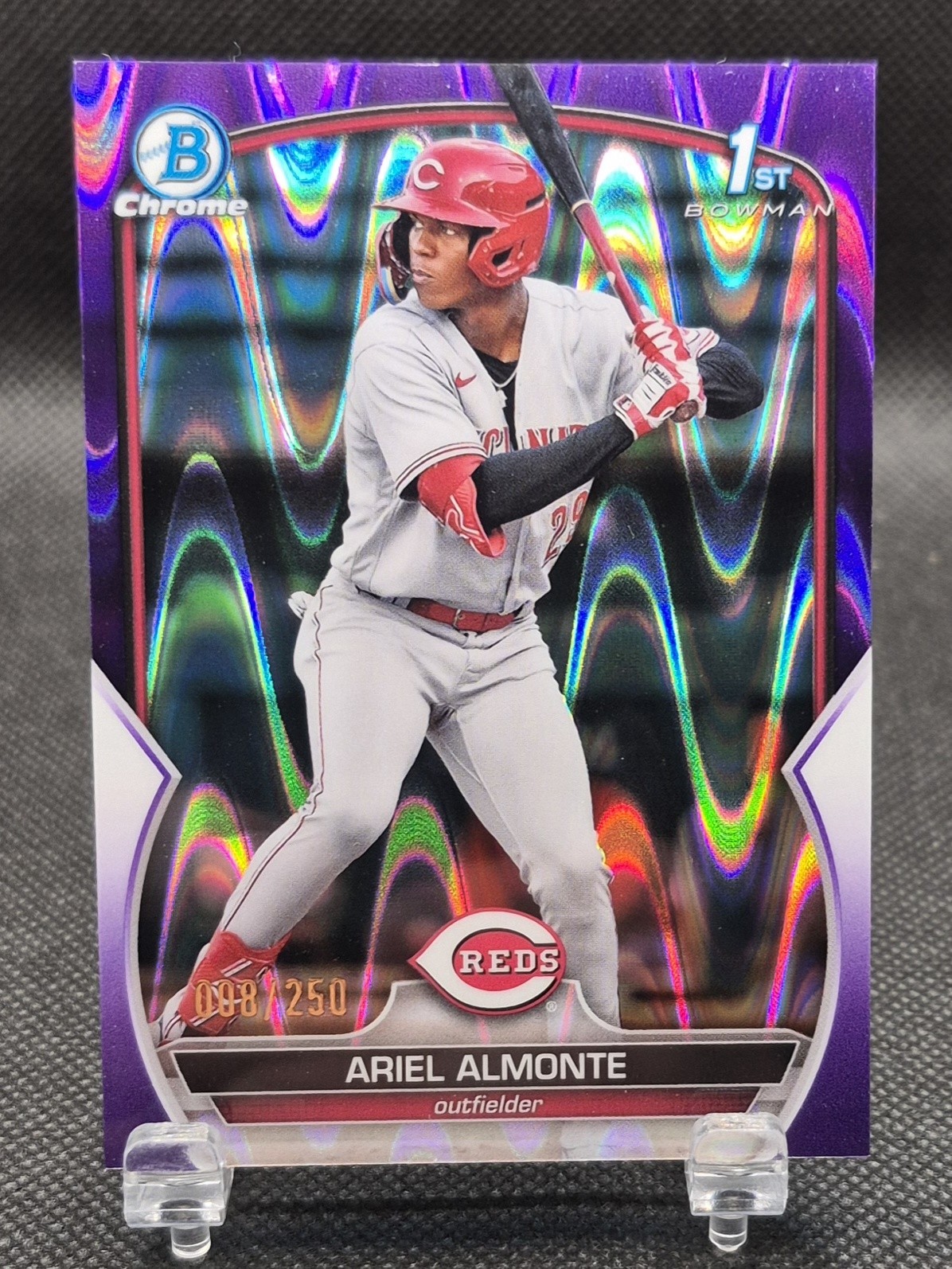 2023 Bowman Chrome Prospects Purple RayWave Refractor /250 Ariel Almonte #BCP-78