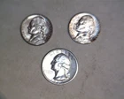 1932 WASHINGTON QUARTER,1943-P AND S JEFFERSON NICKELS  UNCIRCULATED
