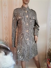 ETRO Damen Mantel TRENCHCOAT Creme Paisley TOP ZUSTAND GR 48 (IT) L 40 edel COAT