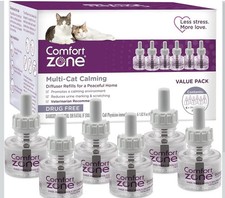 COMFORT ZONE 6 Pack MultiCat Diffuser Refills; Cat Calming Pheromones
