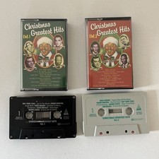 Christmas Greatest Hits Vol 1  2 Cassette  Crosby Nat King Cole Sinatra