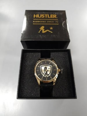 Game Time Hustler Watch Pioneer Black Series Shield Logo Gold Men's Size New B2