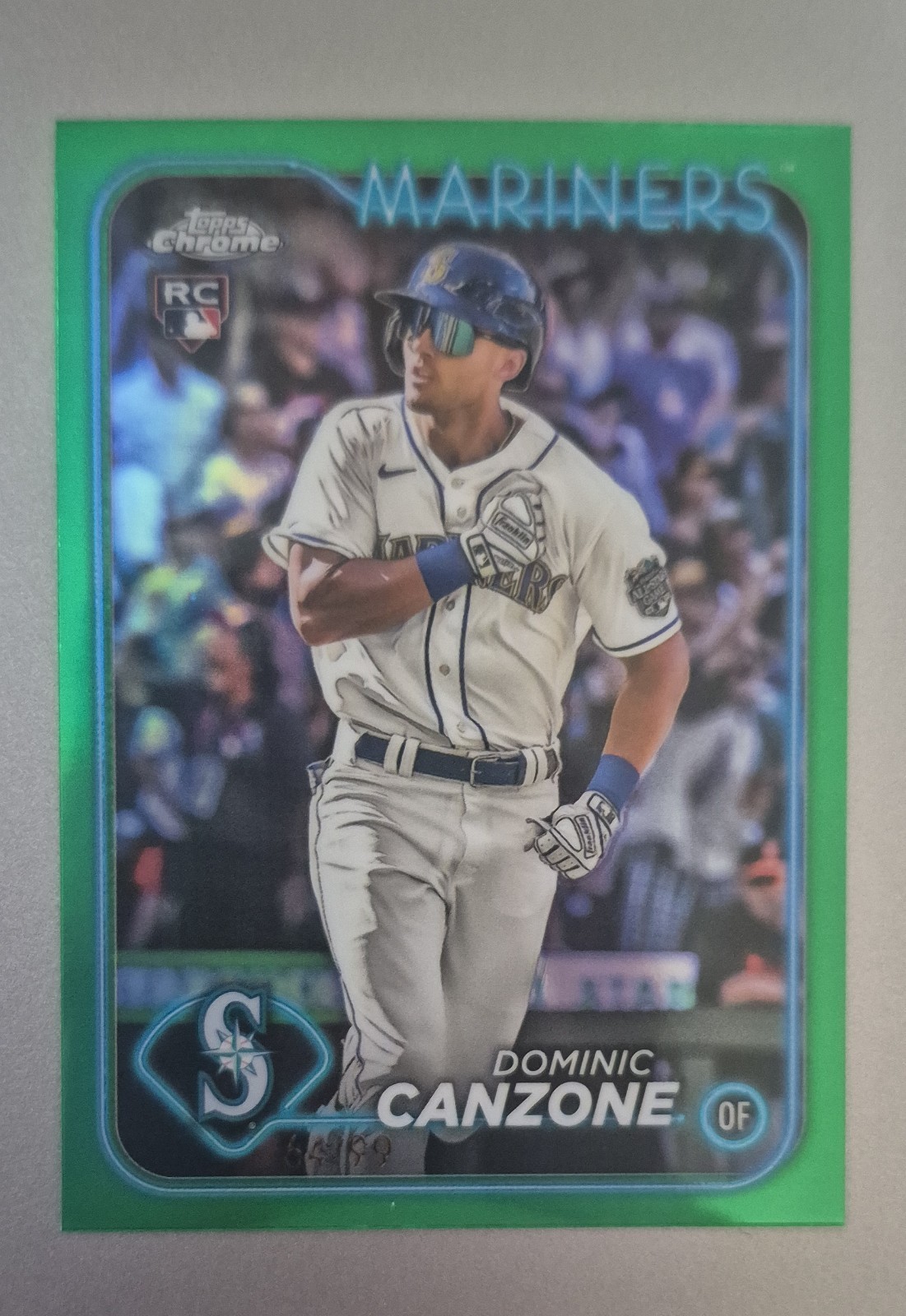 2024 Topps Chrome - Dominic Canzone #133 Green Refractor /99 (RC)