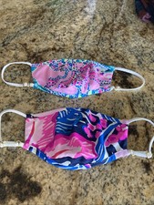 Lilly Pulitzer Resort Prints Reusable Kid Face Mask Set Of 2 Adjustable Washable
