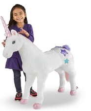 Melissa  Doug Unicorn Giant Lifelike Stuffed Animal over 2 feet tall 