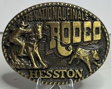 1978 HESSTON VINTAGE National Rodeo Finals BELT BUCKLE 100 AUTHENTIC  LOOK 