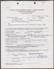 DESI ARNAZ SR. - CONTRACT SIGNED 10/01/1970