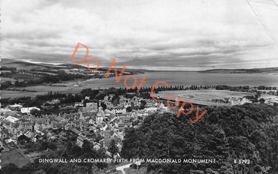 Dingwall und Cromarty Firth vom MacDonald Monument Ross-shire RP Postkarte E135)
