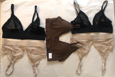 Women’s Brown Danskin Bra And Skarlett Blue Bras Black Nude 5pc Bra Lot