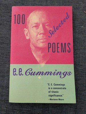 100 SELECTED POEMS by e.e. cummings FREE SHIPPING paperback book 