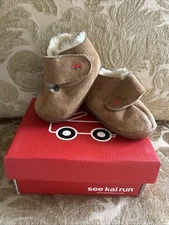 See Kai Run Brown Shearling Shoe Bootie Train Infant Size 3.5 NIB