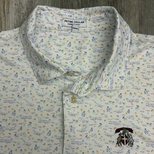 Peter Millar Summer Comfort Golf Polo Shirt Men XL All-Over-Print