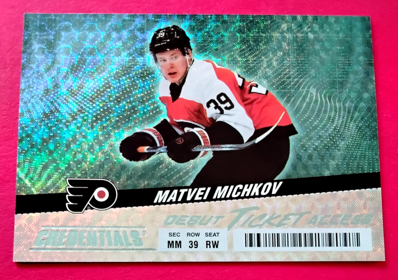 2024-25 MATVEI MICHKOV Debut Ticket Access Philadelphia Flyers Credentials