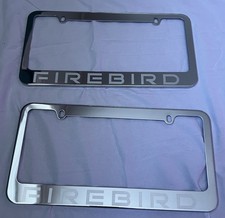 Pontiac Firebird License Plate Frame Chrome Pair
