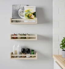 IKEA Spice Rack BEKVAM Wood Shelf Kitchen Birch Sweden NEW