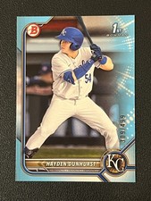 Hayden Dunhurst 2022 Bowman Prospect 1st Sky Blue Parallel /499 Royals 