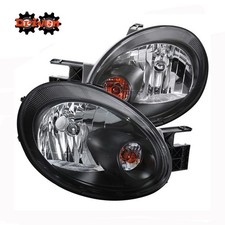 For 03-05 Dodge Neon Black Housing Headlights Clear Lens Upgrade Lamp