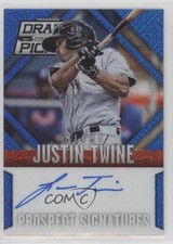 2014 Panini Prizm Perennial Draft Picks Blue Mojo 17/75 Justin Twine Auto 0c6