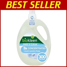 Free & Clear Plant-Based Liquid Laundry Detergent, 300 Loads
