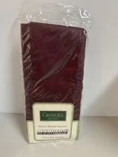 Croscill Home Fashions Burgundy Single Header Valance 3 Inch Rod Pocket 78”