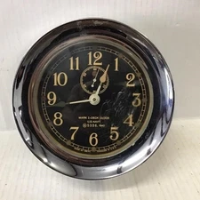1940 SETH THOMAS WWII U S NAVY MARK 1 DECK CLOCK PORTHOLE SHIP WALL CLOCK
