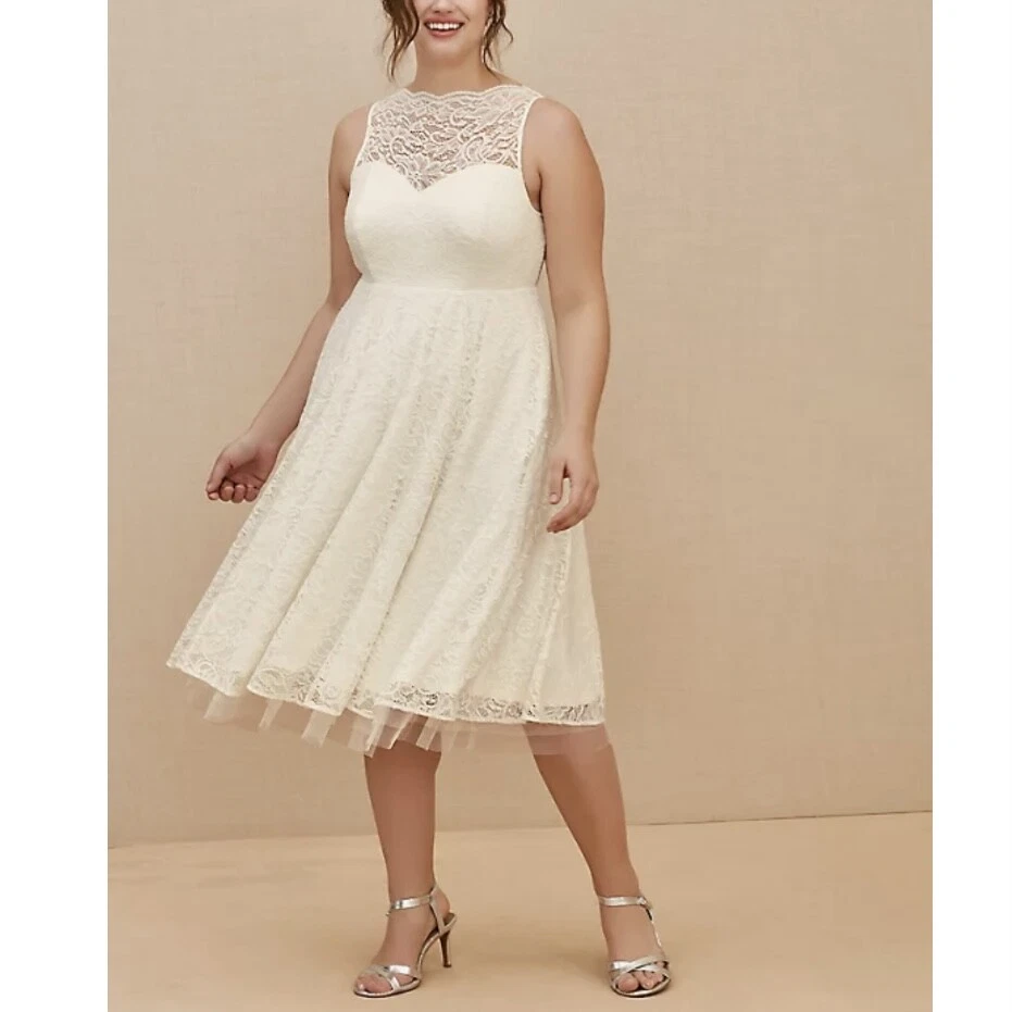 plus size tea length wedding dresses