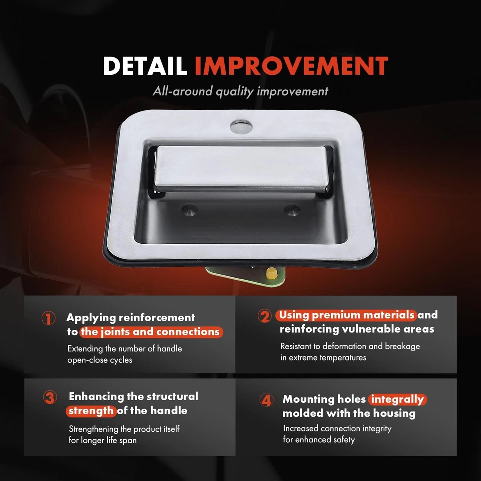 Manija de puerta exterior cromada para conductor delantero para Kenworth T300 T600A T800 1997-2002 Foto 3 de 4