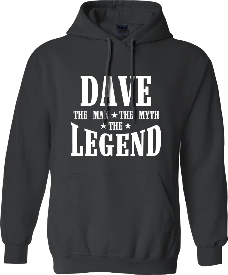 Dave The Man The Myth The Legend Hoodie  Slogan Novelty Retro Birthday Gifts - Image 3 of 4