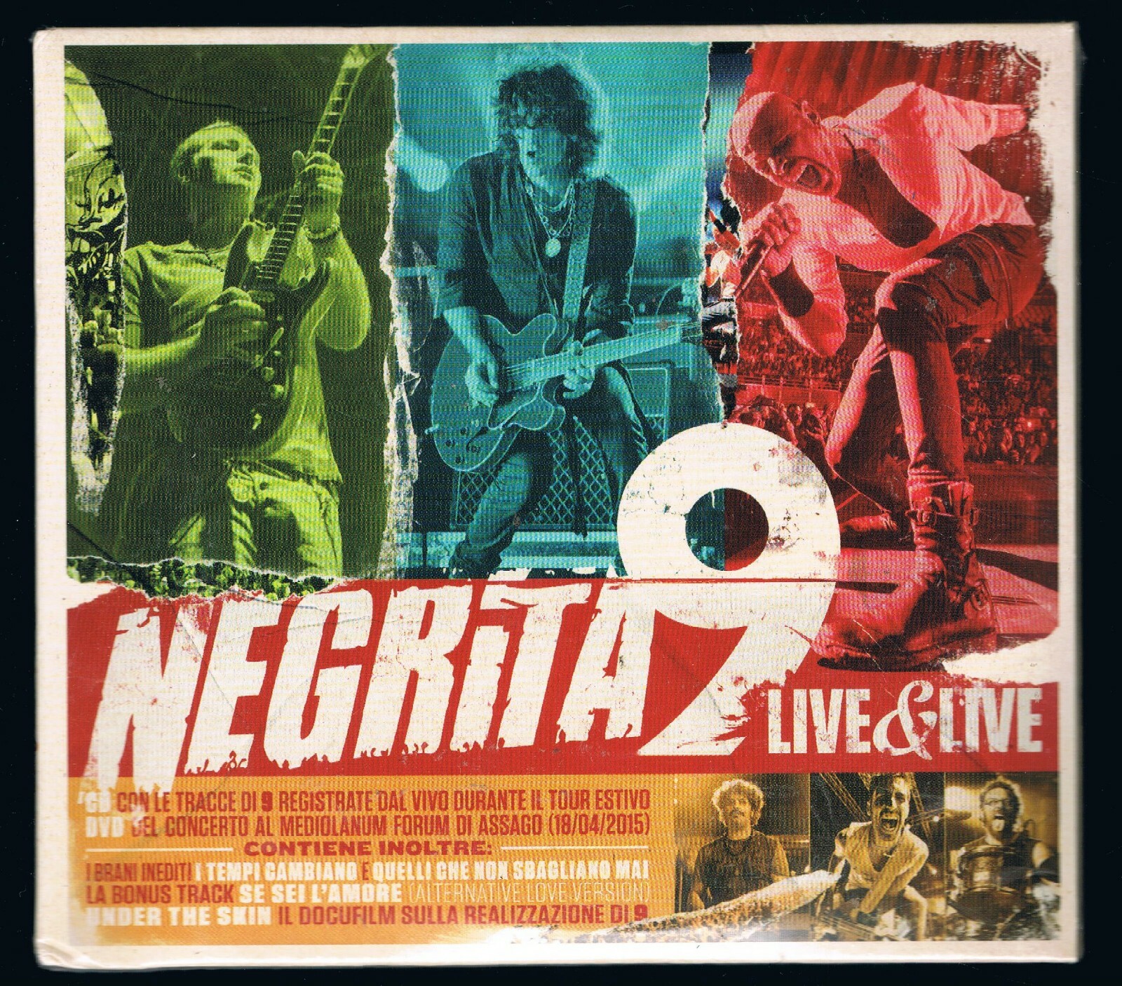 NEGRITA 9 LIVE & LIVE LIVE&LIVE CD  + DVD SIGILLATO!!!