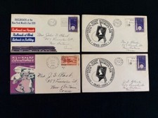 1939-1940 (4) NEW YORK WORLD'S FAIR SOUVENIR ENVELOPES