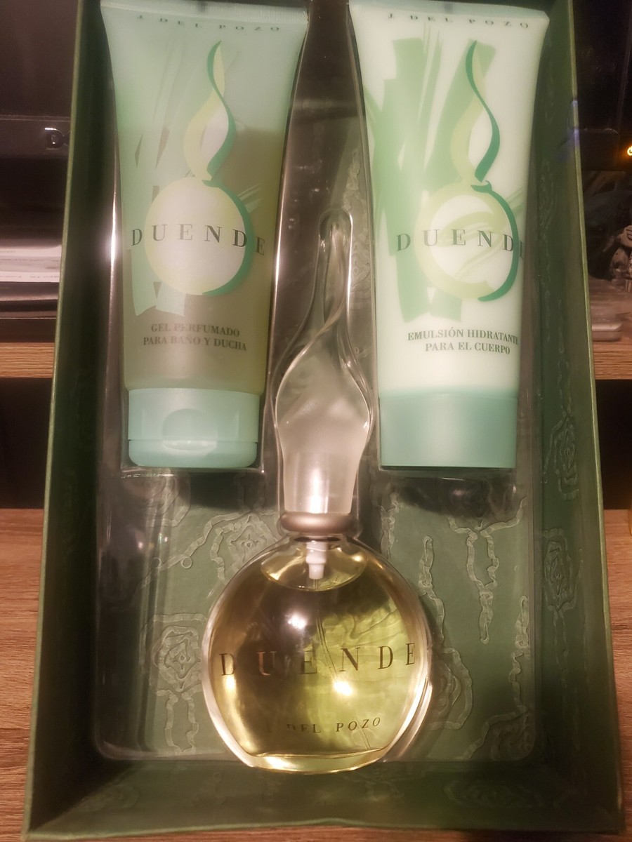 DUENDE by J.Del Pozo 3pc Set 3.4oz EDT Spr + 6.8oz B/Lotion +6.8 S