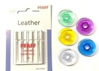 Original Pfaff NäHmaschinen Nadeln Leder + 5 Farbige Spulen FüR Pfaff..