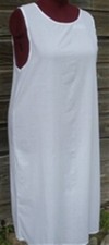Ladies Slip Plus S M L XL 1X 2X 3X long A-line cotton full length white ltweight