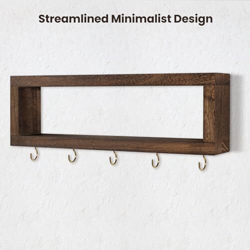 Wall Shelf with Hooks Decorative Key and Wallet Holder for Wall Holds