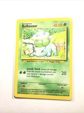 BULBASAUR - 44/102 - Base Set - 4th Print - 1999-2000 - Pokemon Card - LP