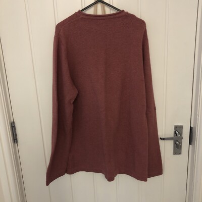 PINK LONG SLEEVE JUMPER SIZE MEDIUM TU SAINSBURYS MENS PULLOVER