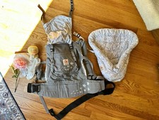 Ergobaby 360 Bundle of Joy With Ergobaby Infant Insert - Galaxy Grey - EUC