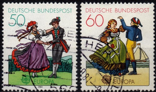 WEST GERMANY 1981 - Used Series 50 and 60 Pfg Europe CEPT #DR4