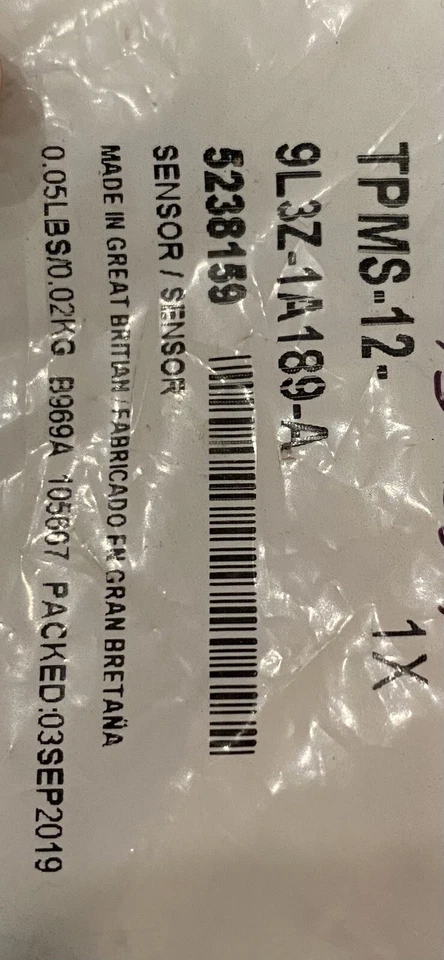 Ford Lincoln Mercury TPMS Tire Pressure Sensor 9L3Z-1A189-A Complete New OEM - Image 2 of 2