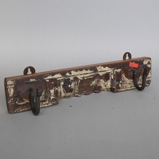 Produktbild - Garderobe Altholz Unikat Wandgarderobe Wandhaken Indien Schnitzerei Holzbalken