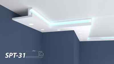 Abdeckgesims Zierleiste LED XPS Material für Wand & Decke nicht Gips SPT31