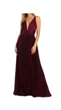 Lulu’s Especially Stunning Magenta Sparkly Pleated Maxi Dress size medium NEW