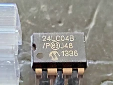 95 pcs MICROCHIP 24LC04B/IP 8-Pin Dip IC EEPROM 4K I2C 400KHZ IC New